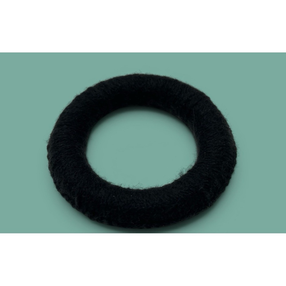 1 Mata Ortiz Pottery Olla Rings Hand Made Mexican Clay Black Yarn Mexico 3"
